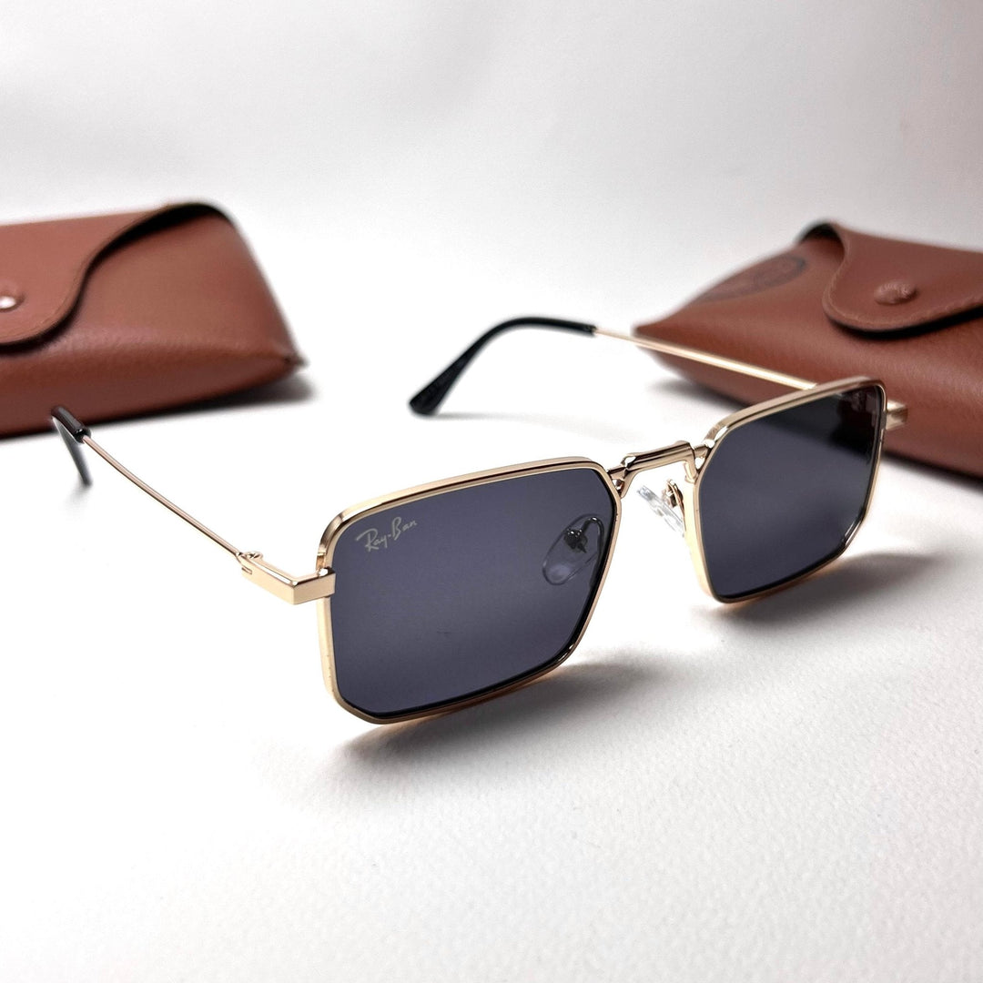 Ray Ban Rectangular - Golden Black