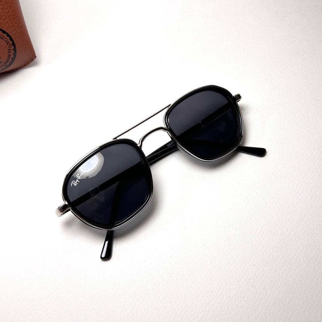 Ray Ban Round Polarized RB24009 - Silver Black