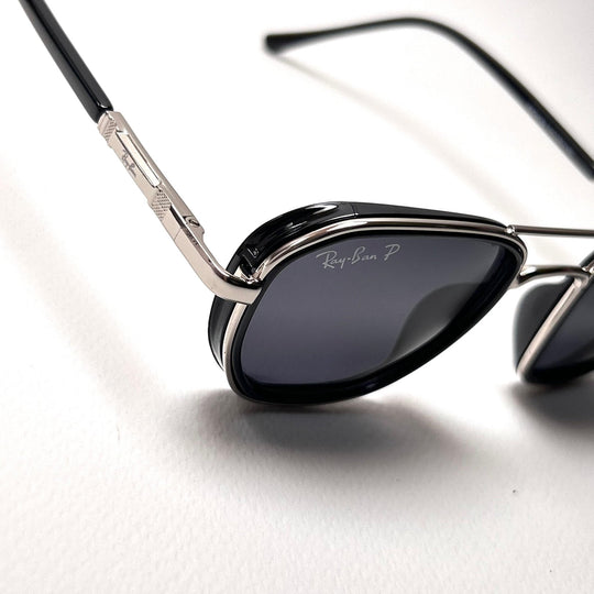 Ray Ban Round Polarized RB24009 - Silver Black