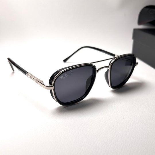 Ray Ban Round Polarized RB24009 - Silver Black