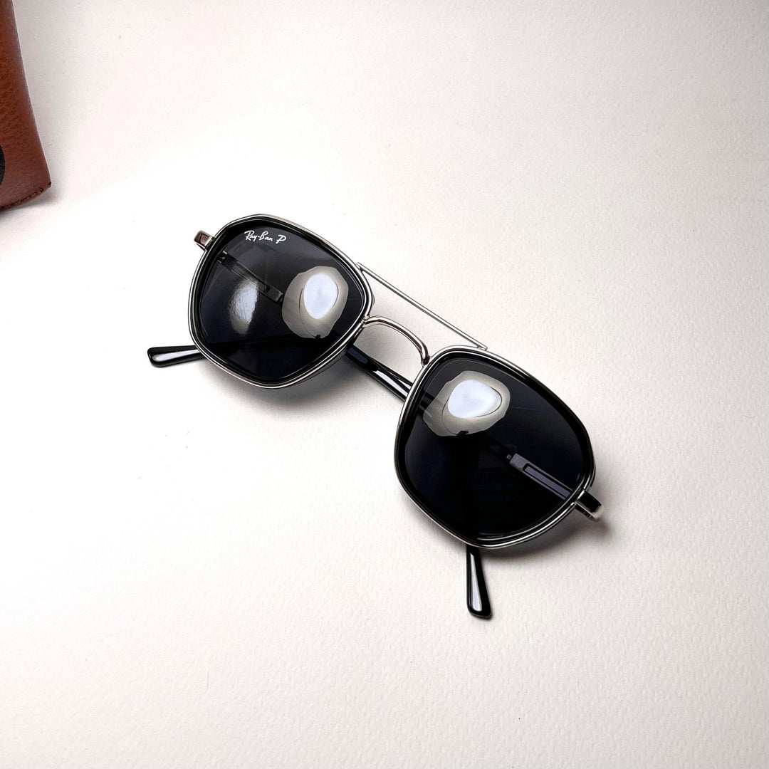 Ray Ban Round Polarized RB24009 - Silver Black