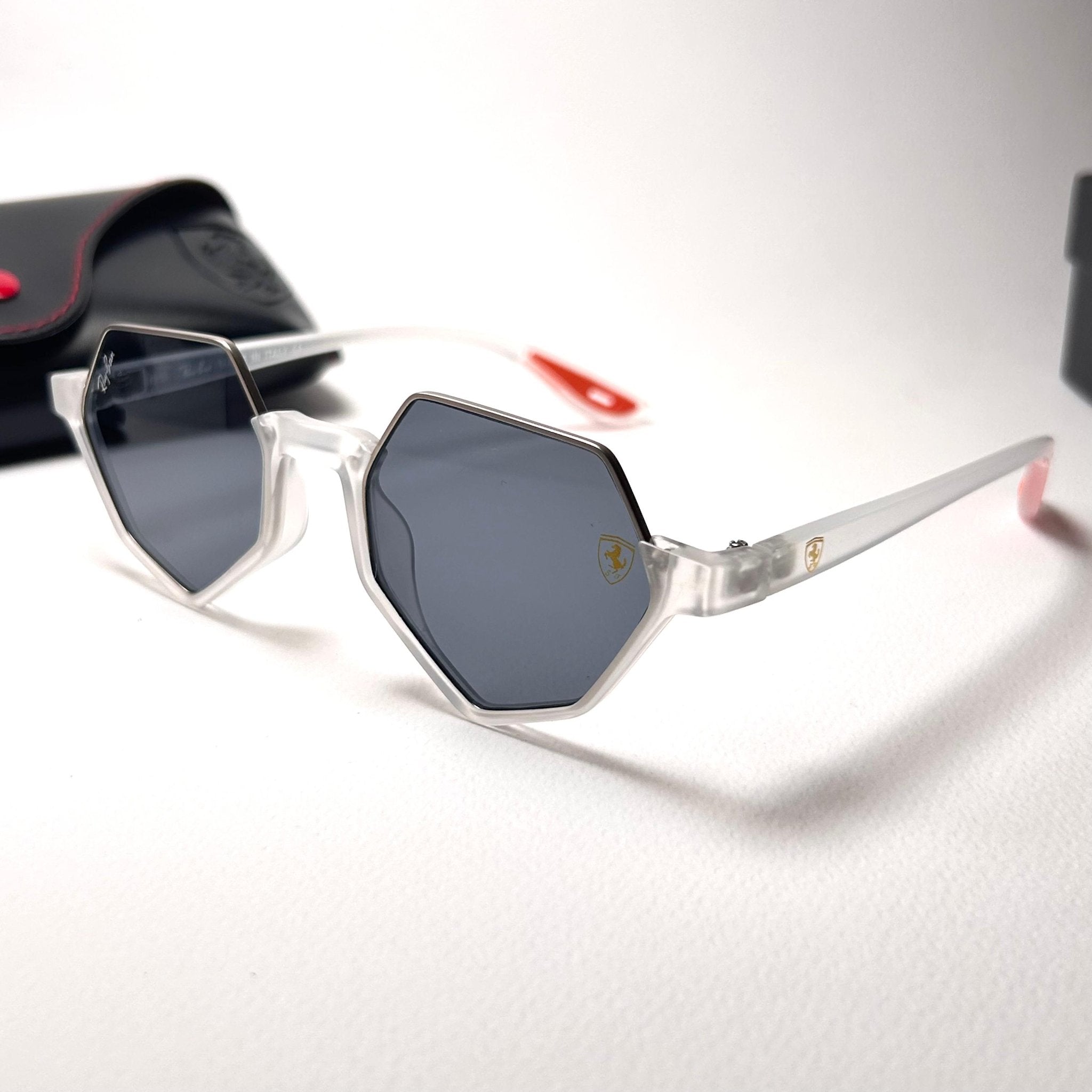Ray Ban Scuderia Ferrari Irregular - White