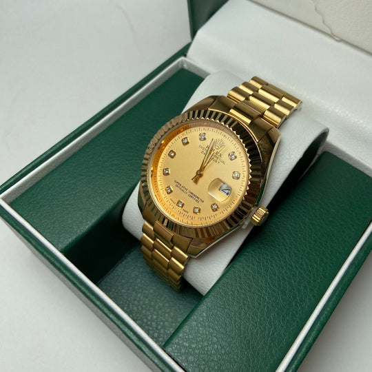 Rolex date just Diamond for Him - Gold Tone