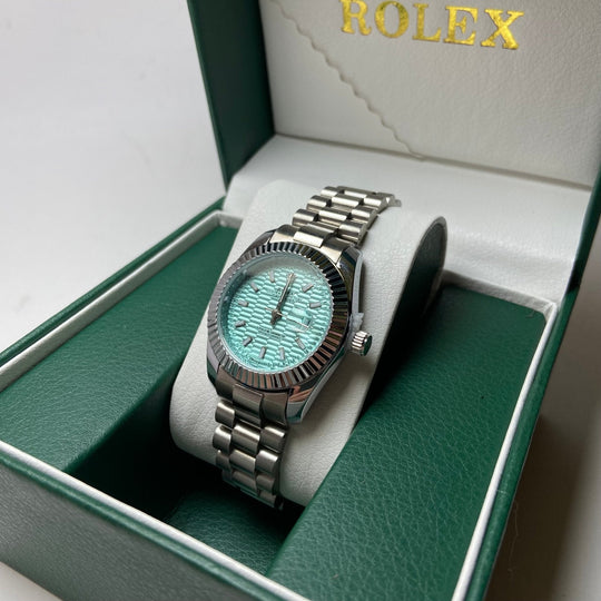 Rolex Date Just For Her - Light Blue Textured Dial