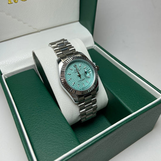 Rolex Date Just For Her - Light Blue Textured Dial