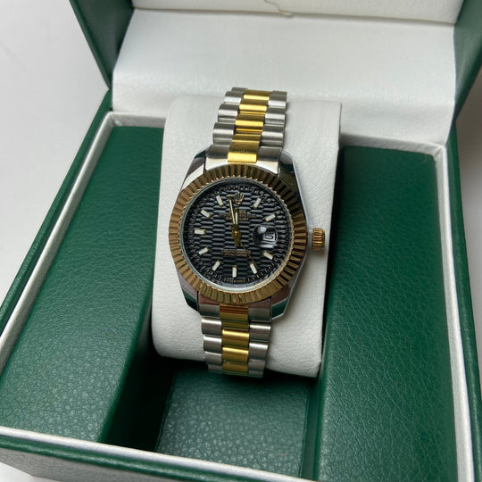 Rolex Date Just For Her - Two-Tone with Black Textured Dial