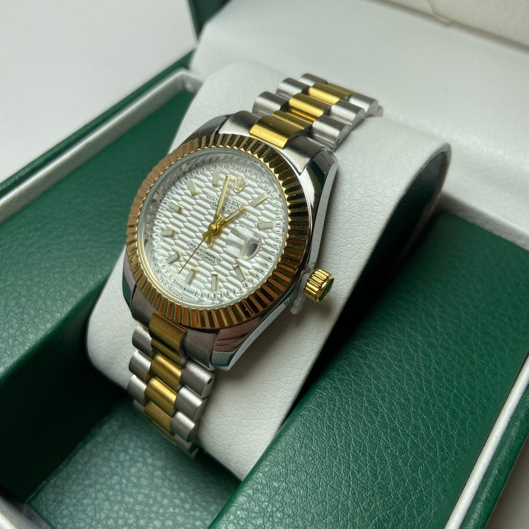 Rolex Date Just For Her - Two-Tone with Textured White Dial