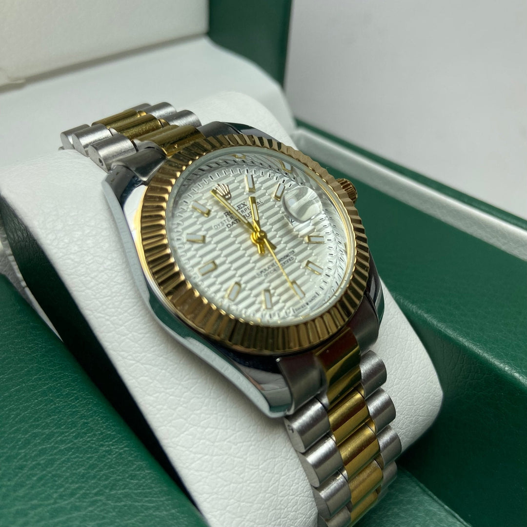 Rolex Date Just For Her - Two-Tone with Textured White Dial