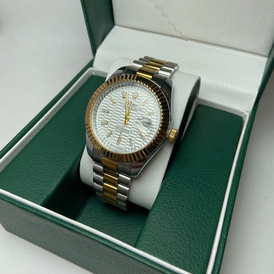 Rolex Date Just For Him - Two-Tone with Textured White Dial