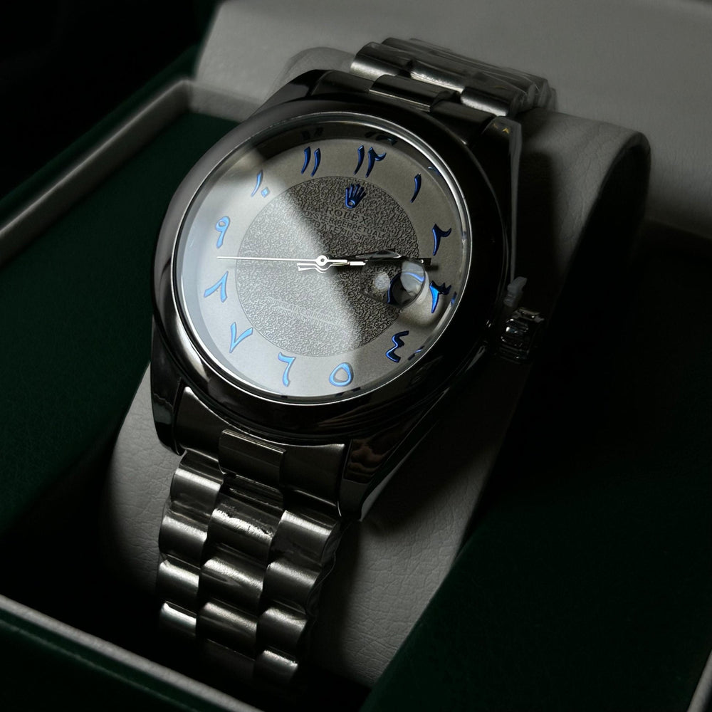Rolex Datejust Arabic Dial For Him – Silver Gray