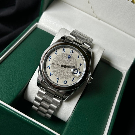 Rolex Datejust Arabic Dial For Him – Silver Gray