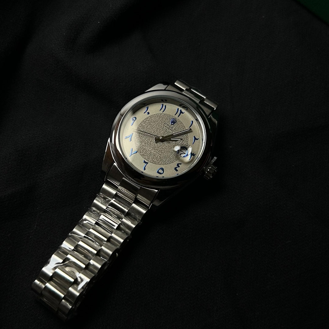 Rolex Datejust Arabic Dial For Him – Silver Gray