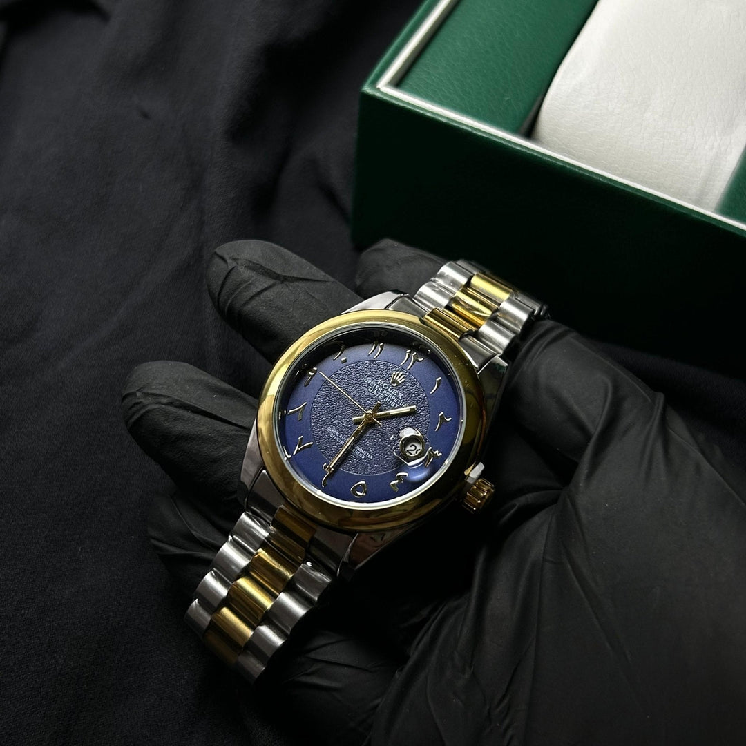 Rolex Datejust Arabic Dial For Him – Two Tone Golden Navy
