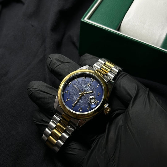 Rolex Datejust Arabic Dial For Him – Two Tone Golden Navy