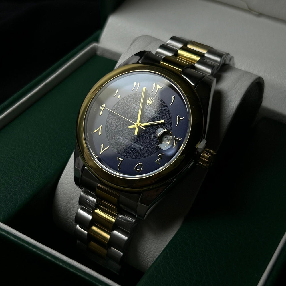 Rolex Datejust Arabic Dial For Him – Two Tone Golden Navy