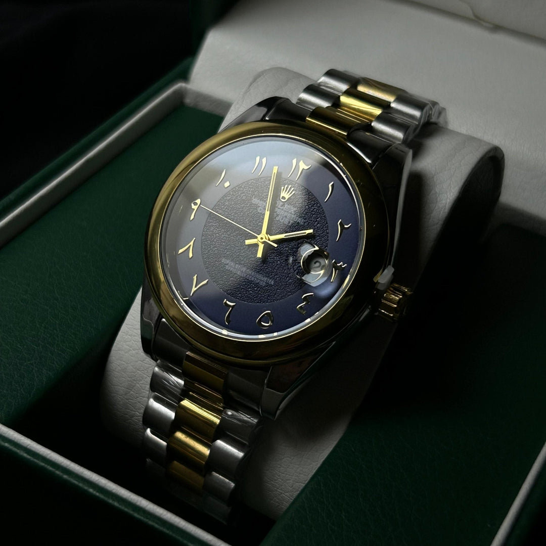Rolex Datejust Arabic Dial For Him – Two Tone Golden Navy