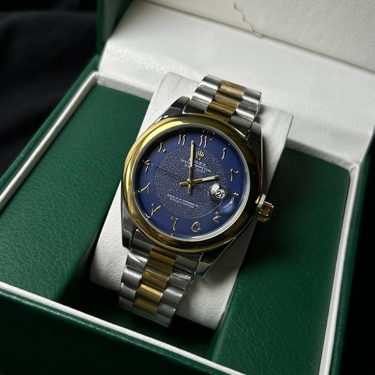 Rolex Datejust Arabic Dial For Him – Two Tone Golden Navy