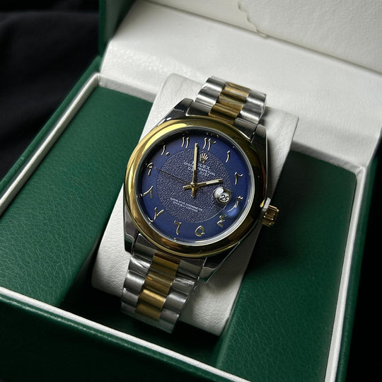 Rolex Datejust Arabic Dial For Him – Two Tone Golden Navy