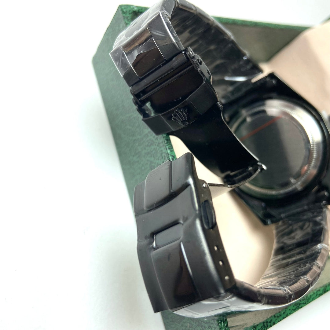 Rolex Datejust Style "Blaken" - All Black with Multicolor Markers