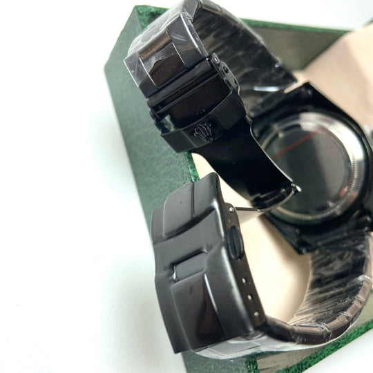 Rolex Datejust Style "Blaken" - All Black with Multicolor Markers