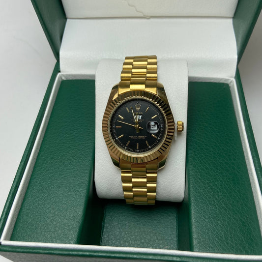 Rolex Day Date For Her - Gold-Tone with Black Dial