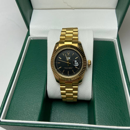Rolex Day Date For Her - Gold-Tone with Black Dial