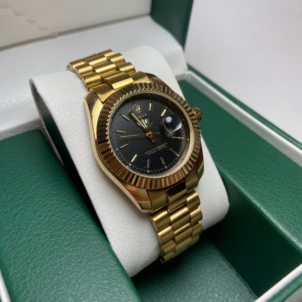 Rolex Day Date For Her - Gold-Tone with Black Dial