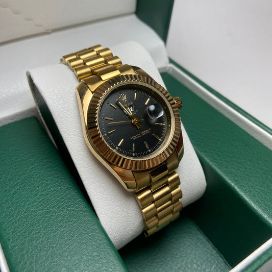 Rolex Day Date For Her - Gold-Tone with Black Dial