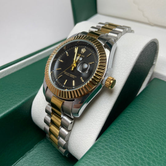 Rolex Day Date For Her - Two-Tone with Black Dial