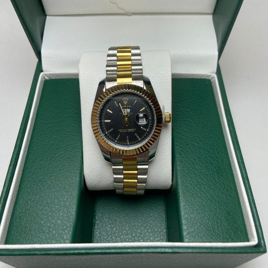 Rolex Day Date For Her - Two-Tone with Black Dial
