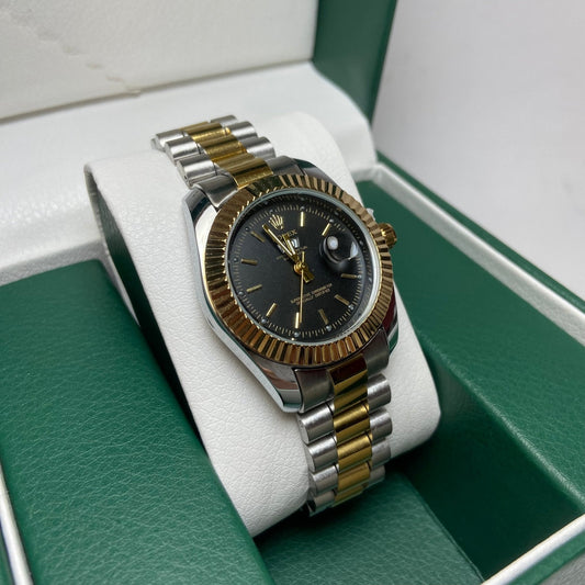 Rolex Day Date For Her - Two-Tone with Black Dial