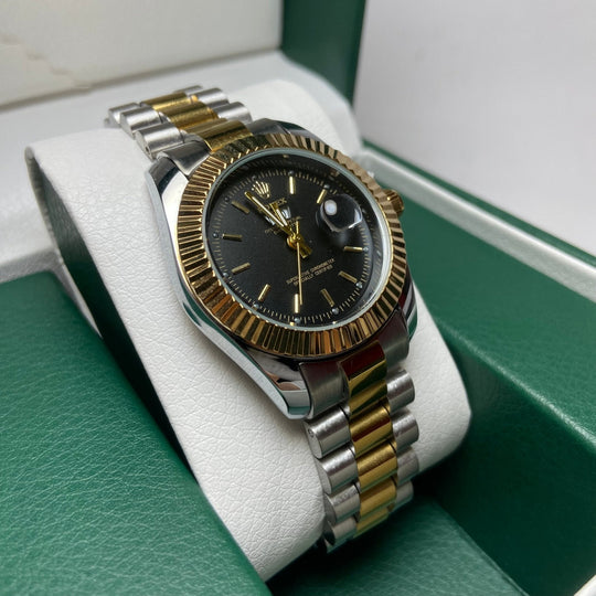 Rolex Day Date For Her - Two-Tone with Black Dial