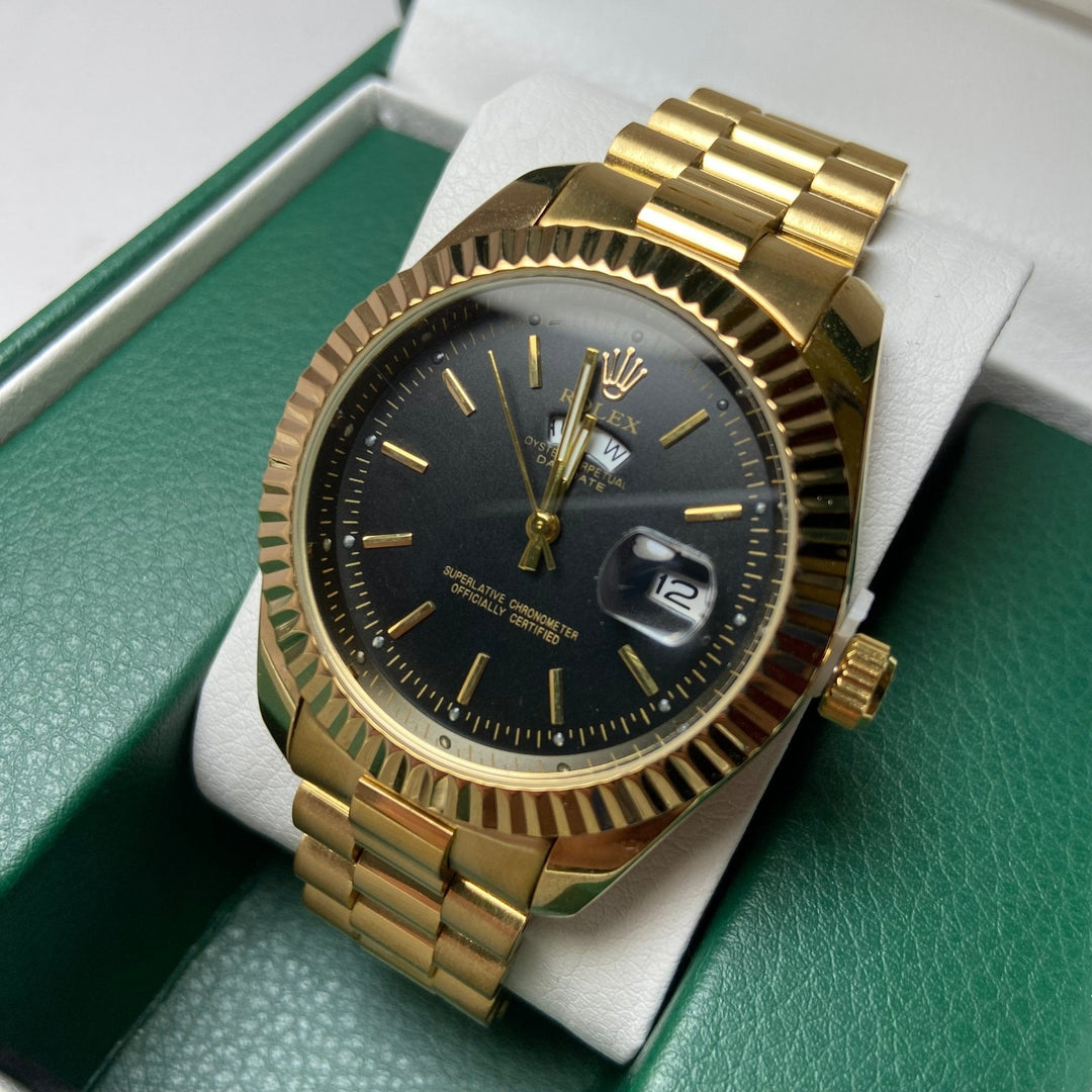Rolex Day Date For Him - Gold-Tone with Black Dial