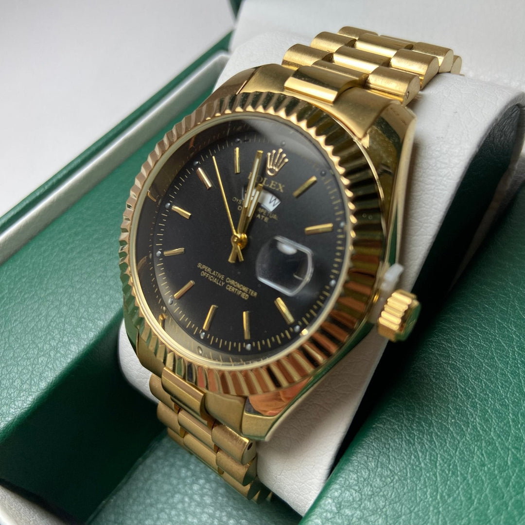 Rolex Day Date For Him - Gold-Tone with Black Dial