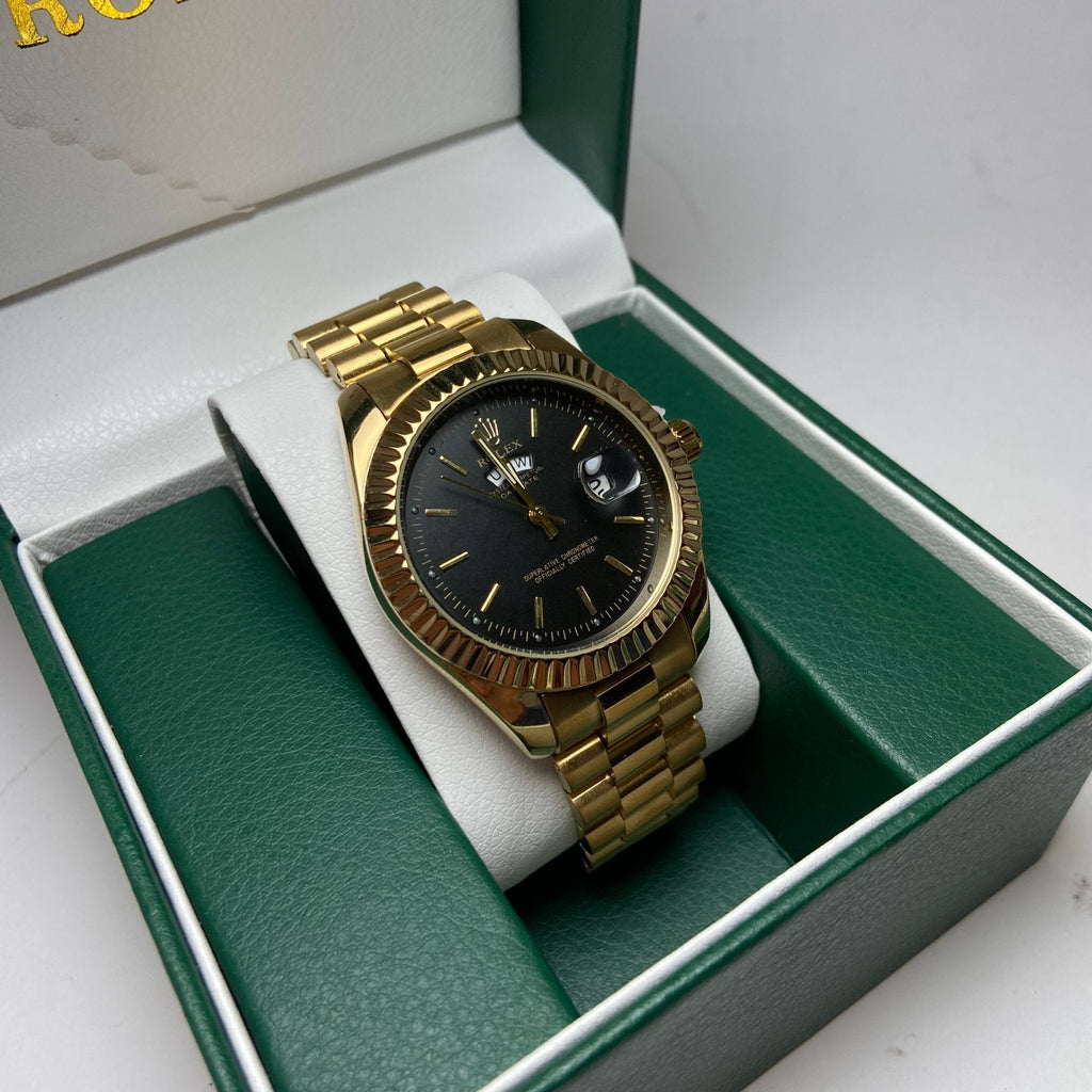 Rolex Day Date For Him - Gold-Tone with Black Dial