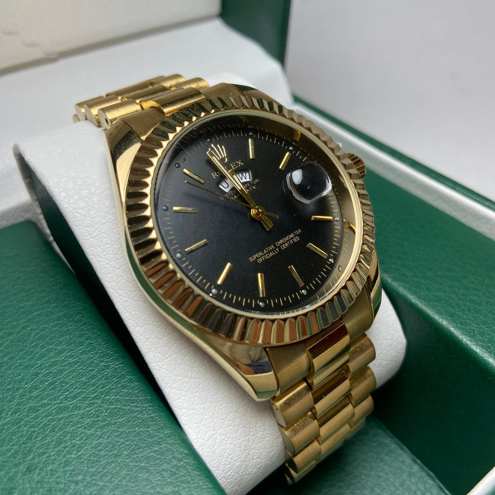 Rolex Day Date For Him - Gold-Tone with Black Dial