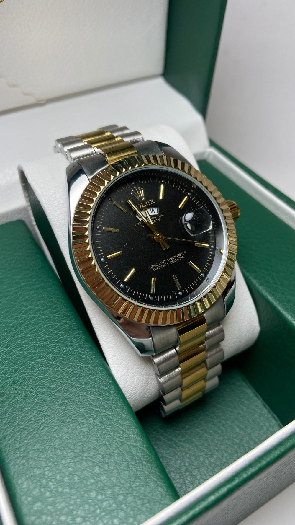 Rolex Day Date For Him - Two-Tone with Black Dial