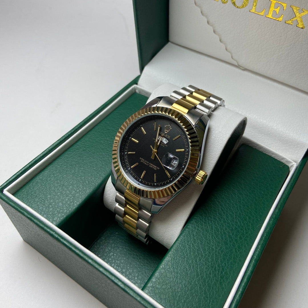 Rolex Day Date For Him - Two-Tone with Black Dial