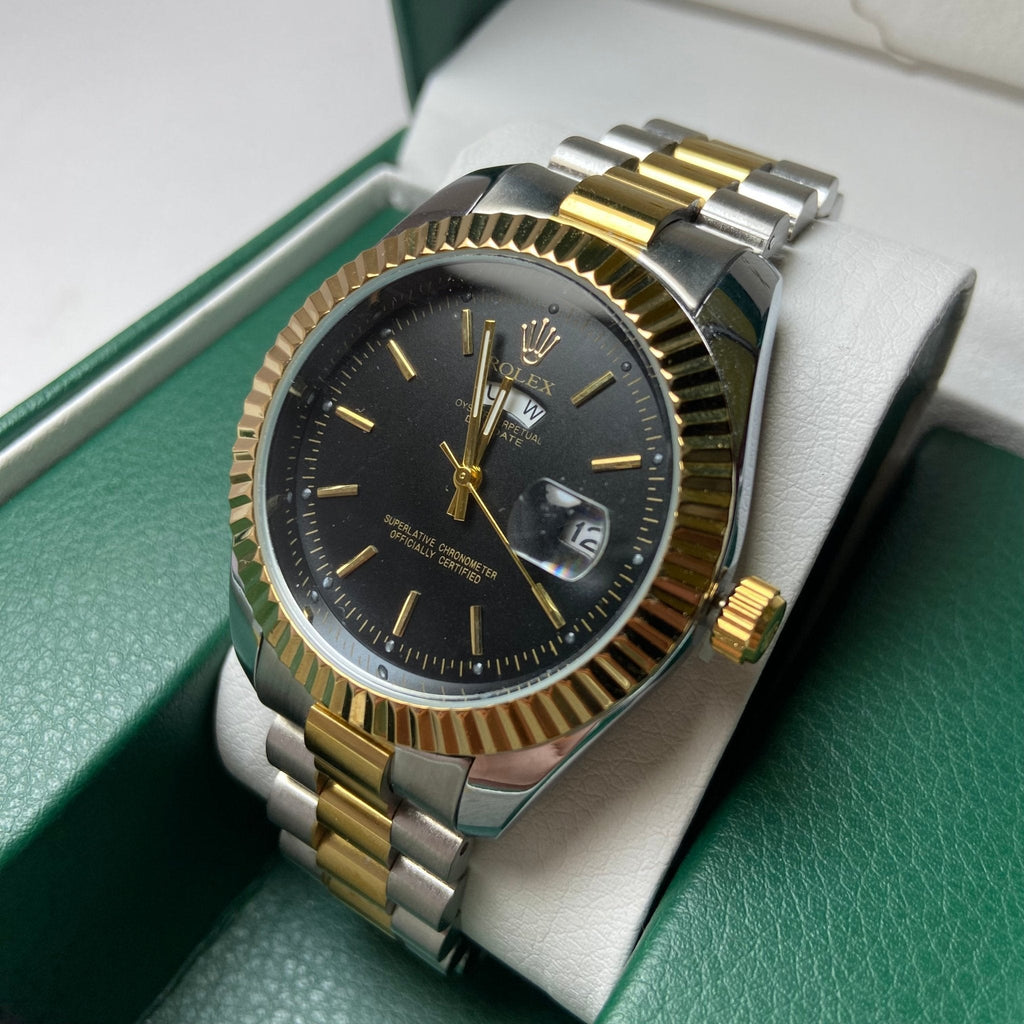 Rolex Day Date For Him - Two-Tone with Black Dial