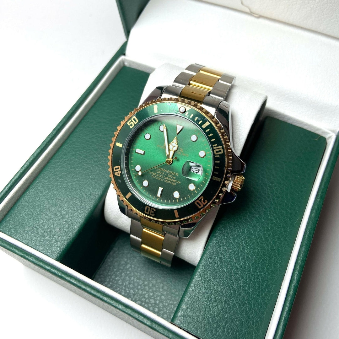 Rolex Submariner For Him - Two-Tone with Green Dial and Bezel