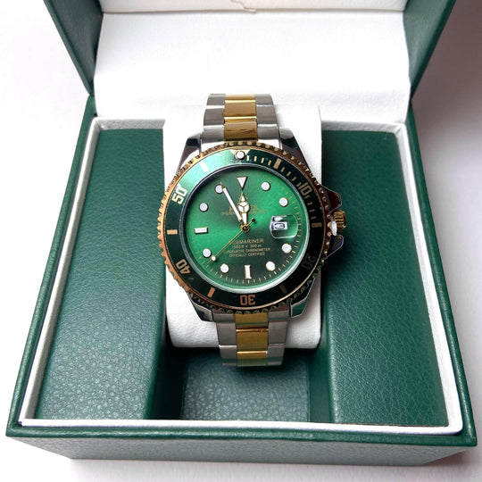 Rolex Submariner For Him - Two-Tone with Green Dial and Bezel