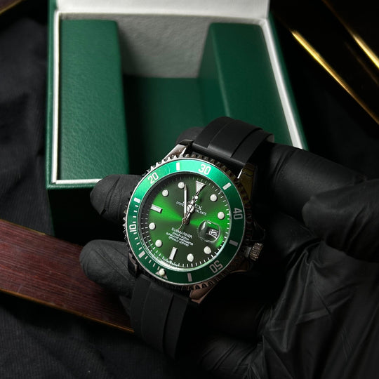 Rolex Submariner Rubber Strap For Him – Green Dial