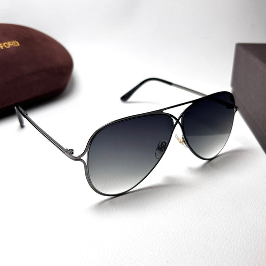Tom Ford Aviator TF0487 - Silver Smoke Gradient
