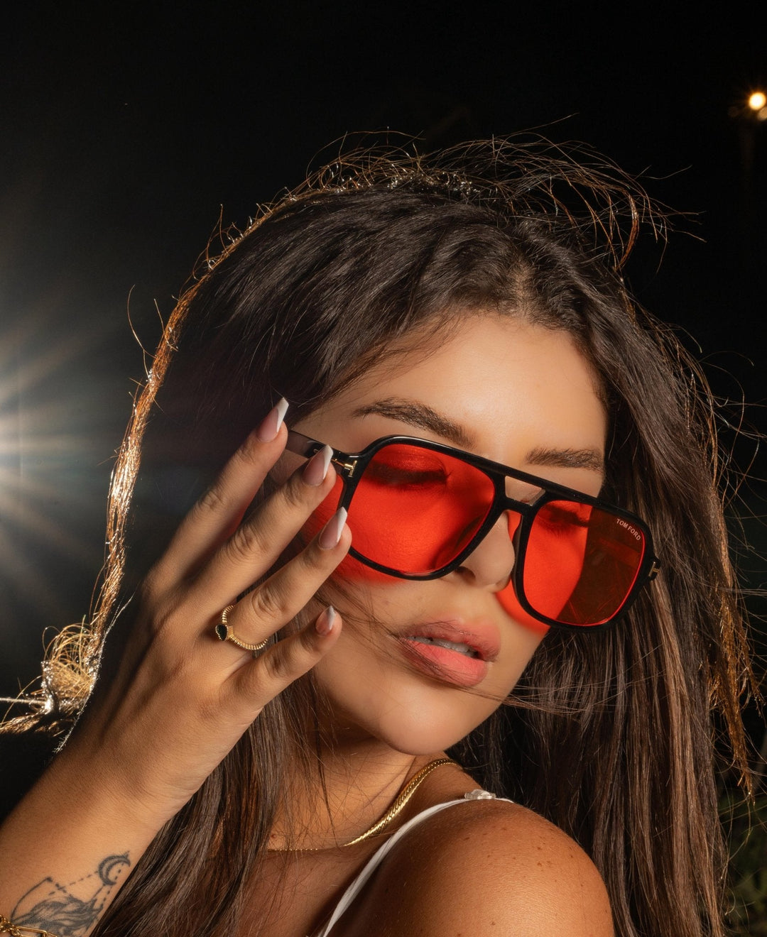 Tom Ford Falconer - Black Red