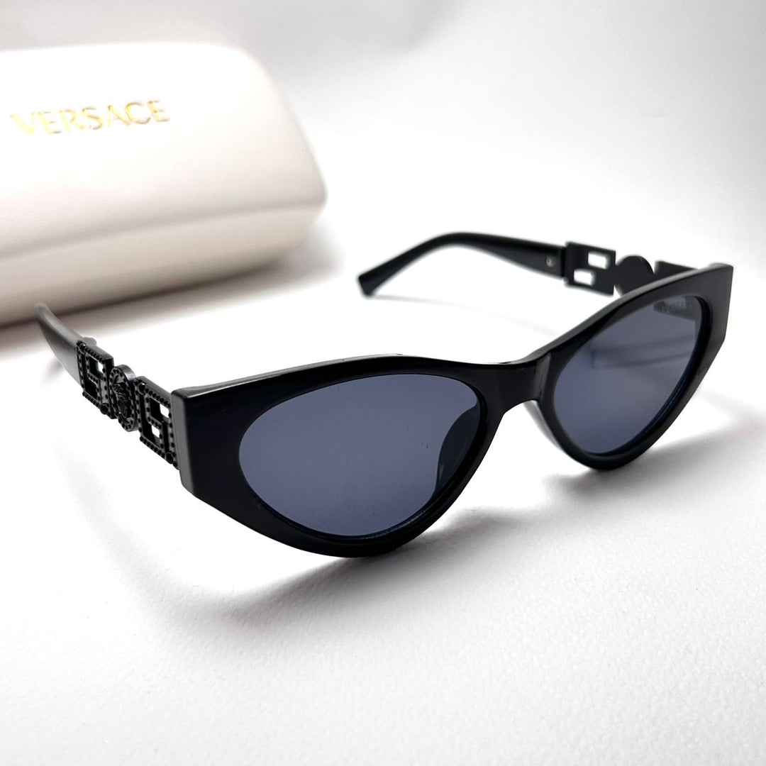 Versace Greca Cat Eye - Full Black