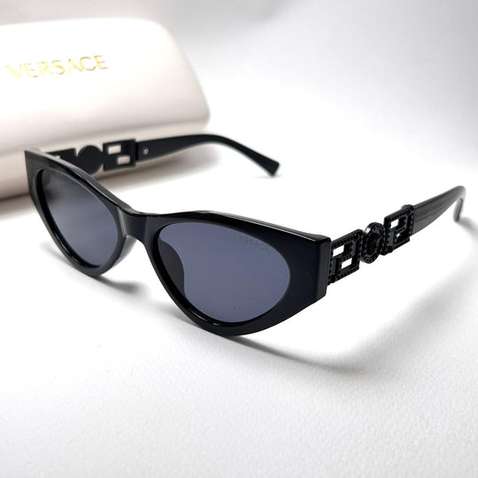 Versace Greca Cat Eye - Full Black